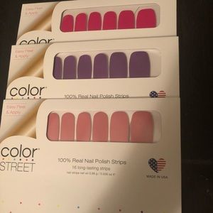 Color Street nail polish strips 3 fall solids